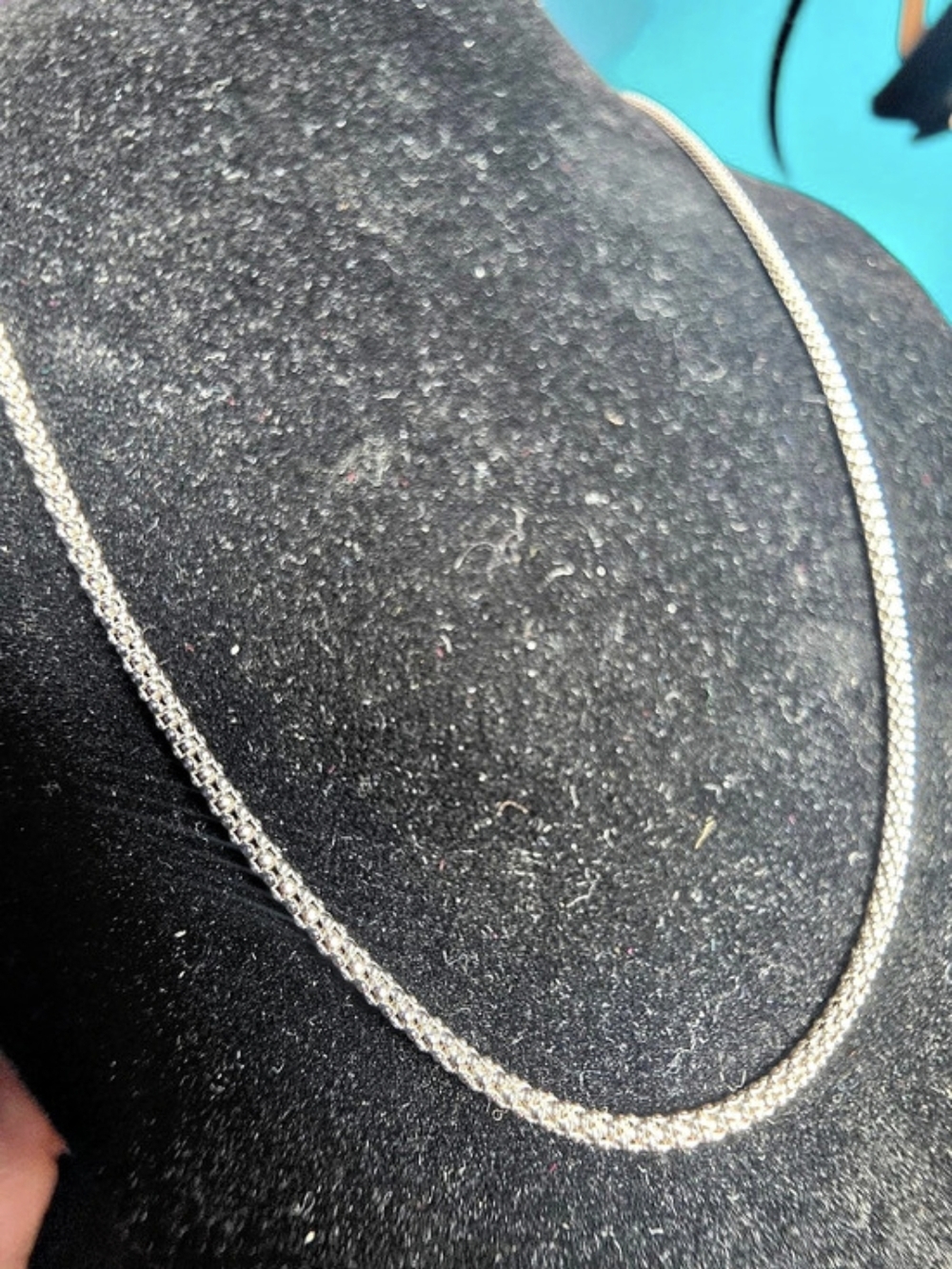 Solid 925 Silver Coreana Link Necklace 18 Inch
